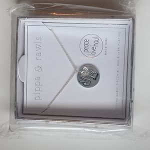 Pippa & Rawls peace love haul silver pendant with chain